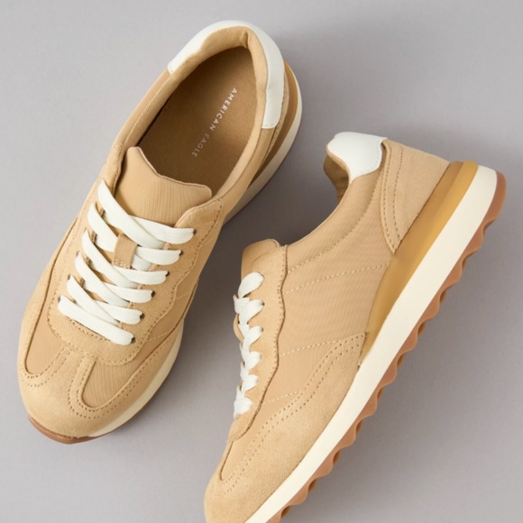 Tan platform sneakers - Picture 4 of 6